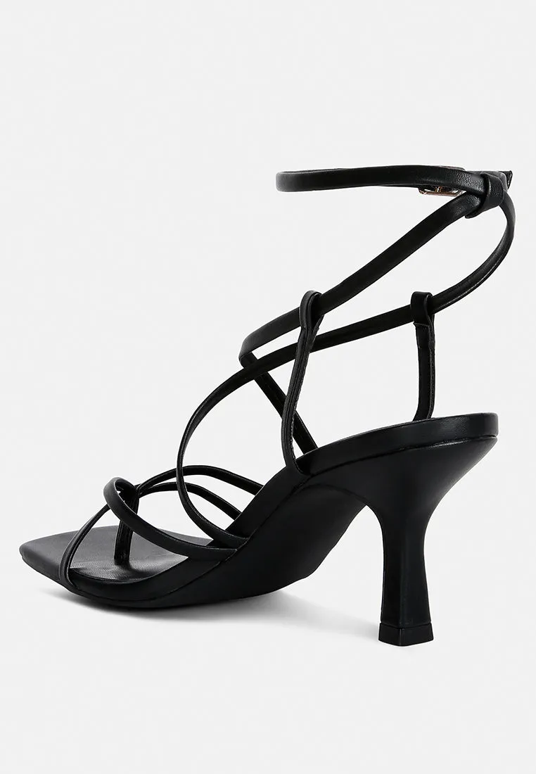 Peri Peri Faux Leather Strappy Heels