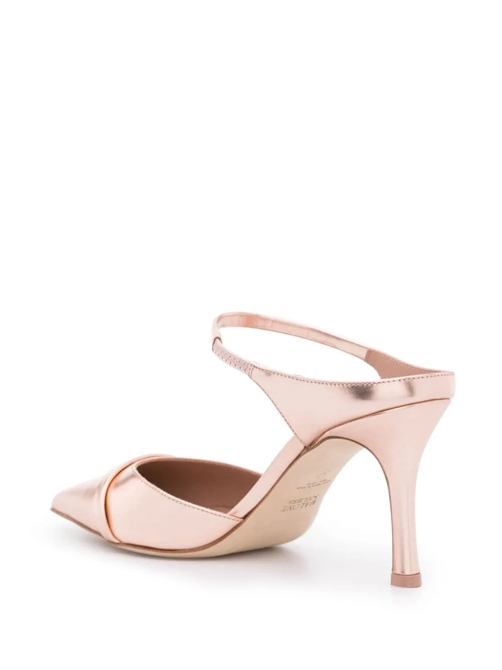 Pink Metallic Stiletto Sandals