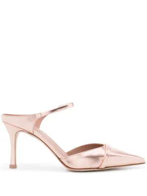 Pink Metallic Stiletto Sandals