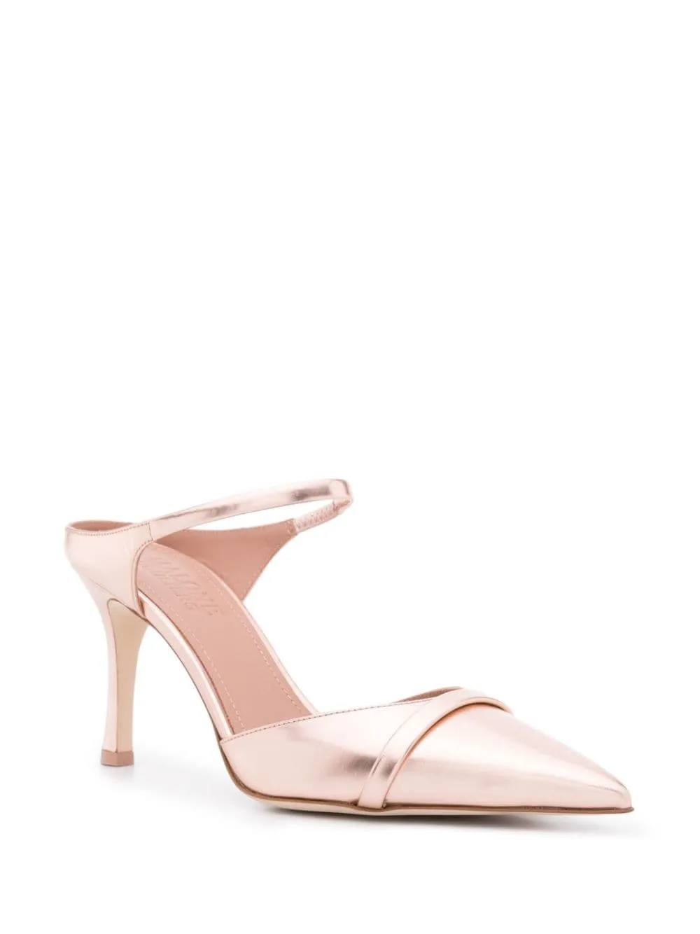 Pink Metallic Stiletto Sandals