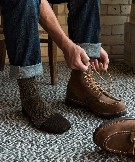 Red Wing Deep Toe Capped Wool Sock - Navy