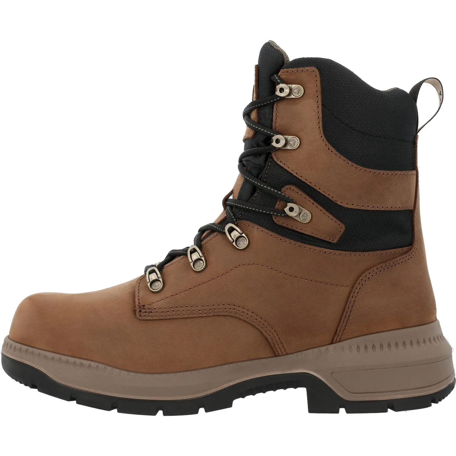 Rocky Mens Worksmart 8in CT MetGuard Crazy Horse Leather Work Boots