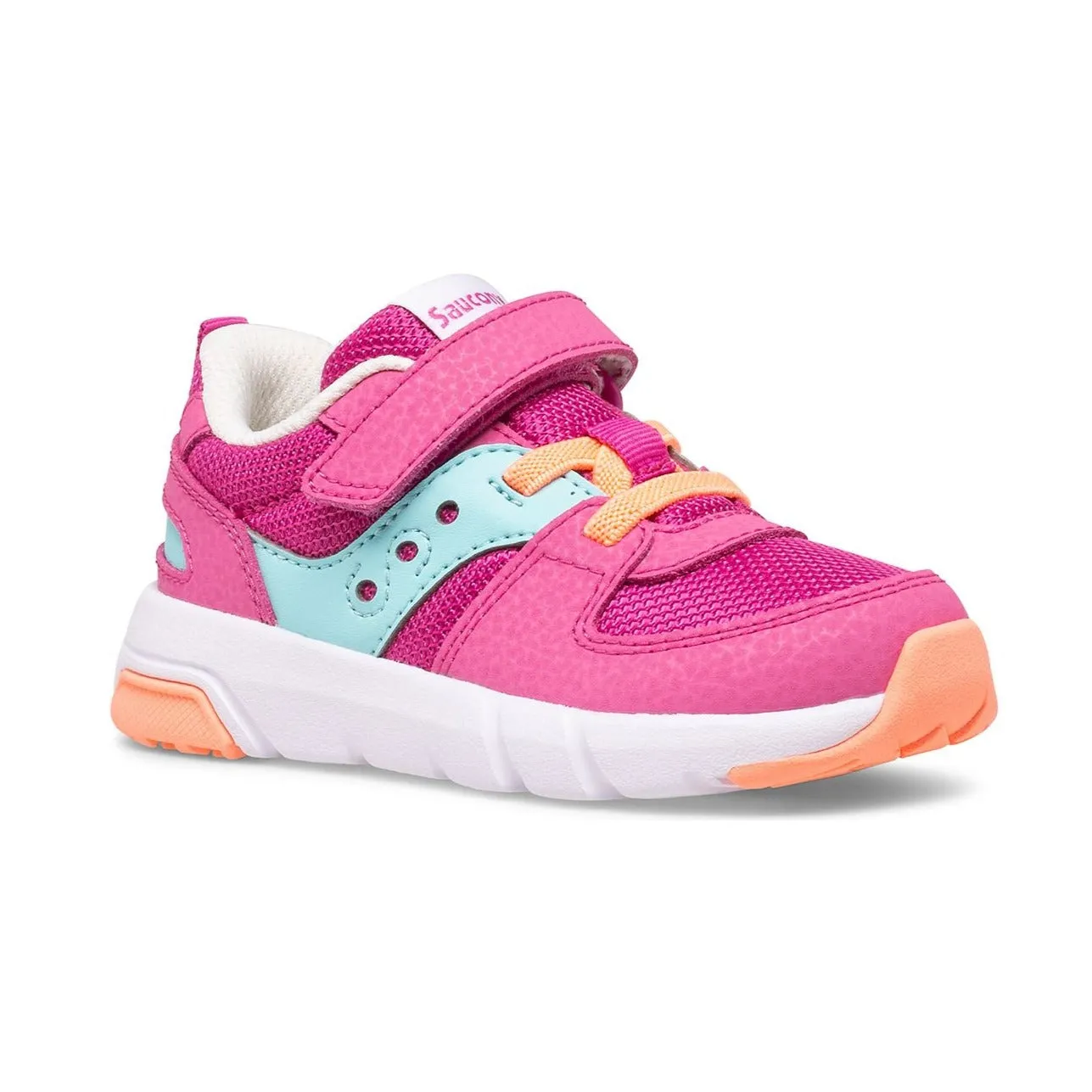 Saucony Fuchsia/Turquoise Jazz Lite Toddler Sneaker