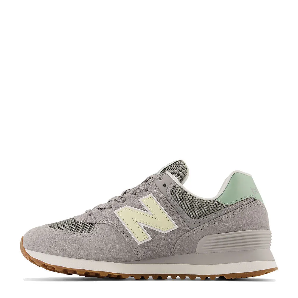 Scarpe Donna NEW BALANCE Sneakers 574 in Suede e Mesh colore Slate Grey