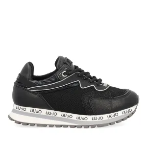 Scarpe Junior LIU JO linea Wonder 162 Sneakers in Tessuto Mesh e Pelle Nero