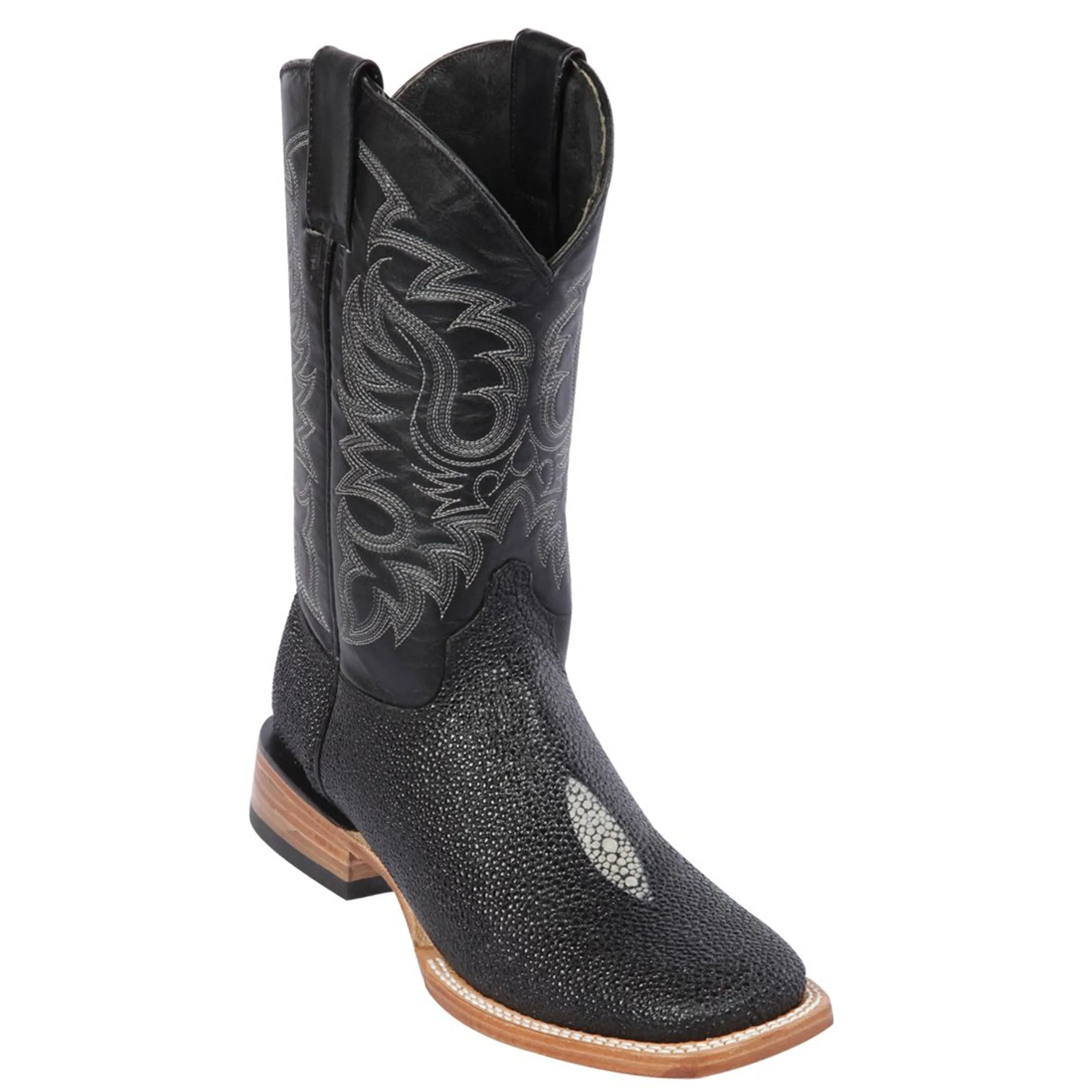 Single Stone Stingray Print Western Boots