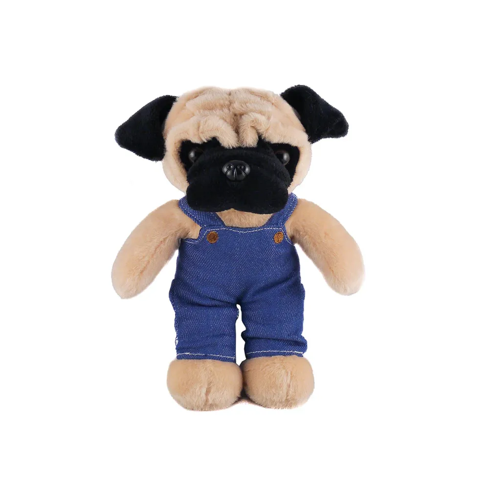 Stuffed Animal with Blue Jean Overalls Personalized12 Inches