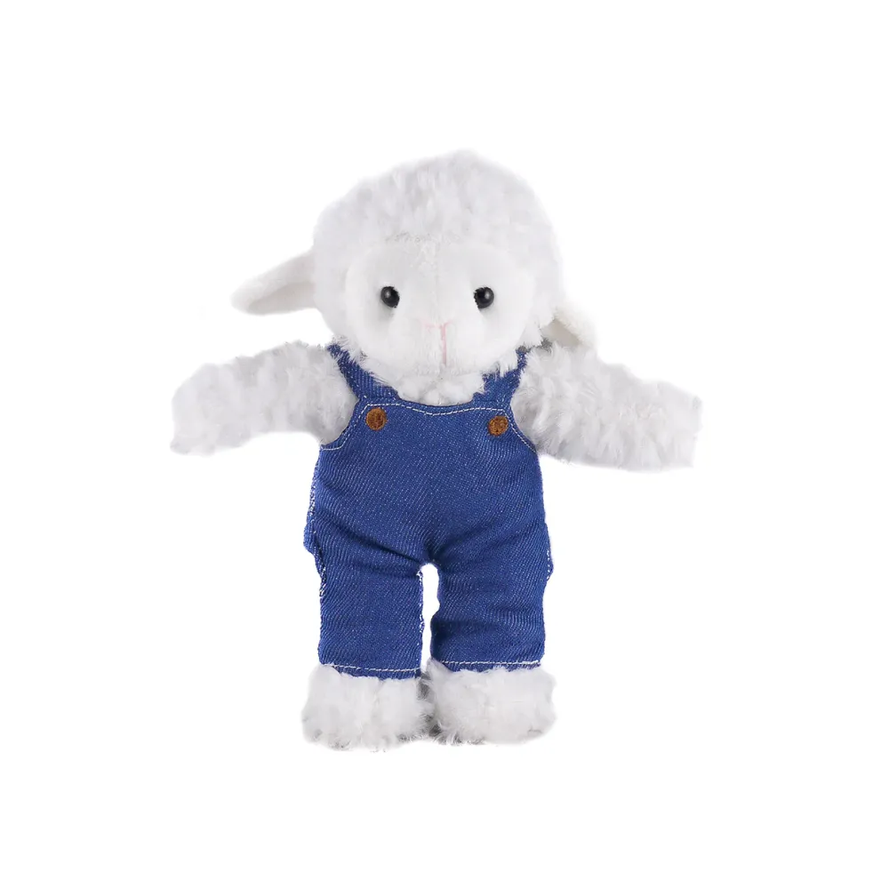 Stuffed Animal with Blue Jean Overalls Personalized12 Inches