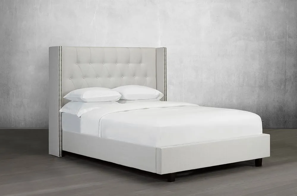 The Perfect Bed With A Modern Wing-back Headboard Design