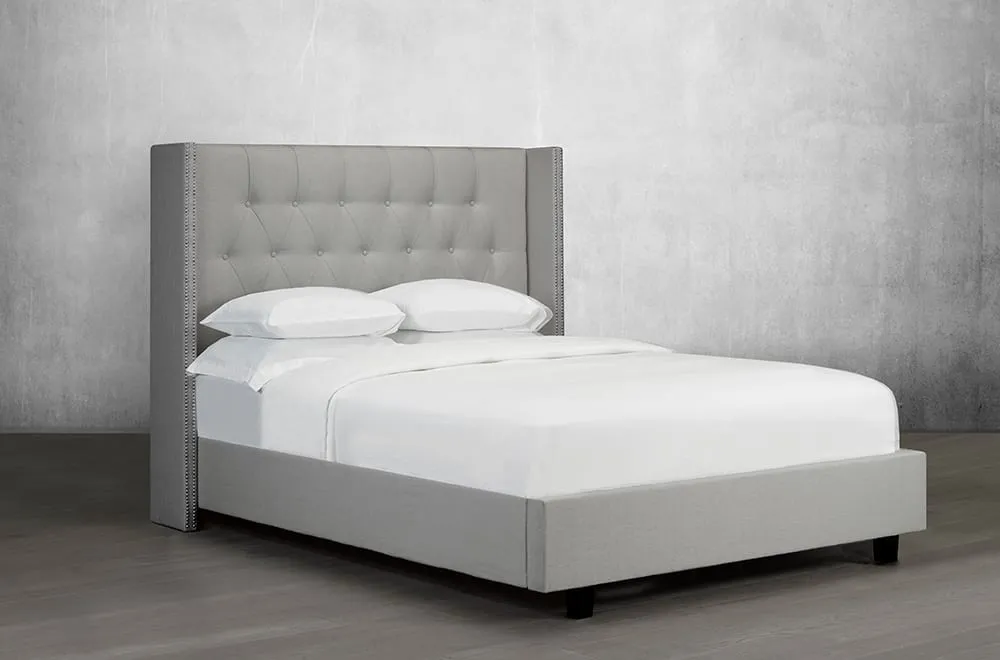 The Perfect Bed With A Modern Wing-back Headboard Design