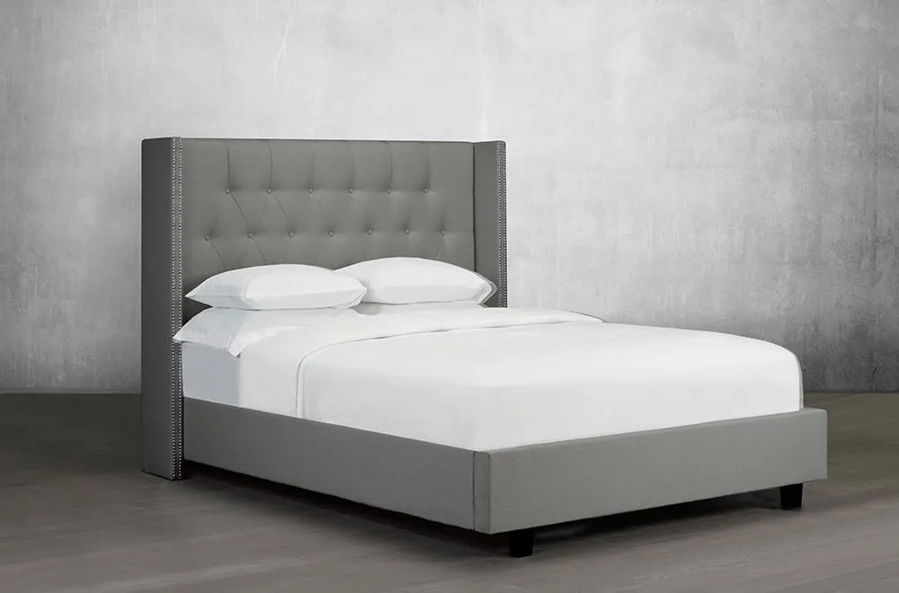 The Perfect Bed With A Modern Wing-back Headboard Design