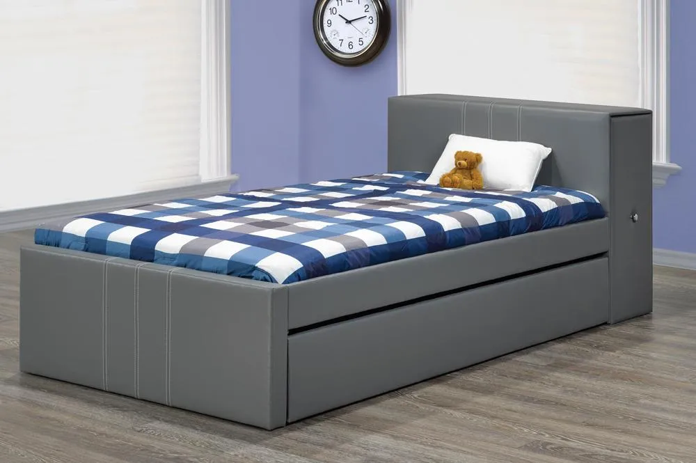 The Perfect Storage Bed with Pull-Out Side Drawer from headboard and Pull-Out Trundle