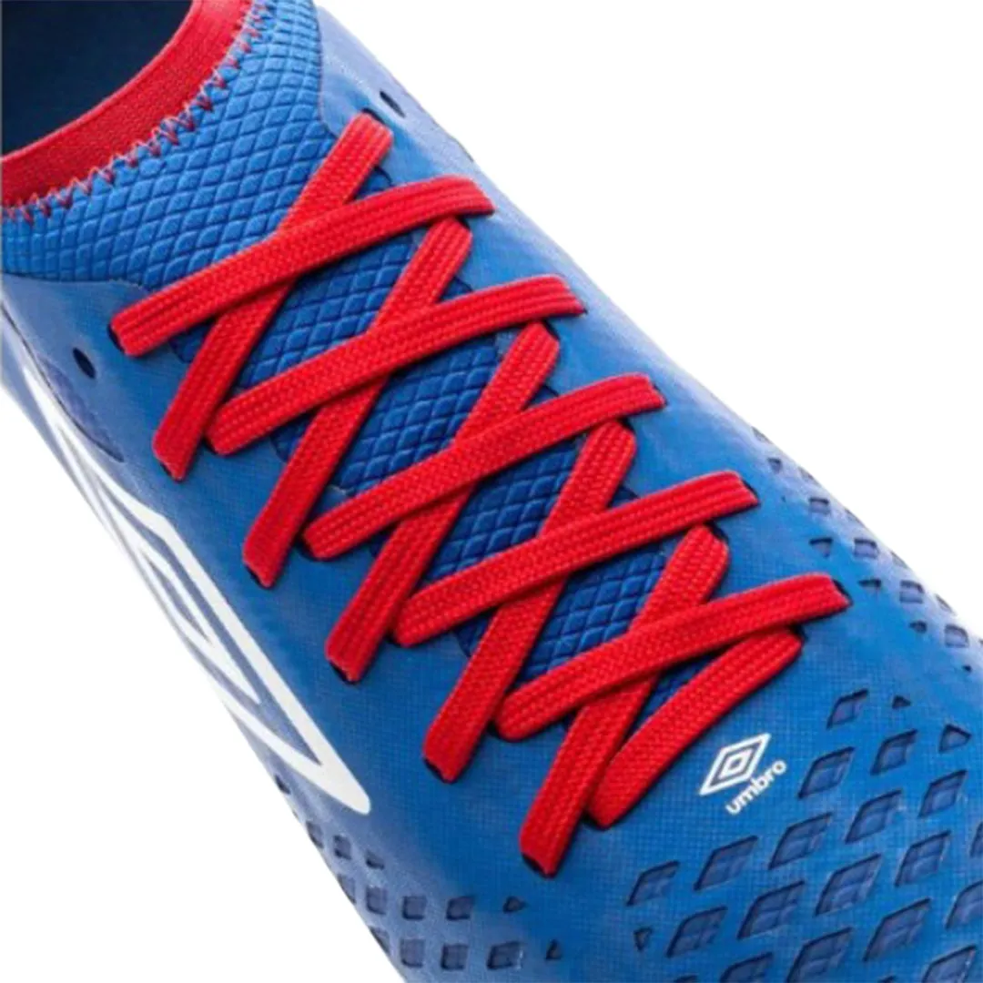 Umbro Velocita Iv League Fg Junior Studded Boots - Tw Royal / White / Vermillion / Regal Blue - 81407U-Hpx