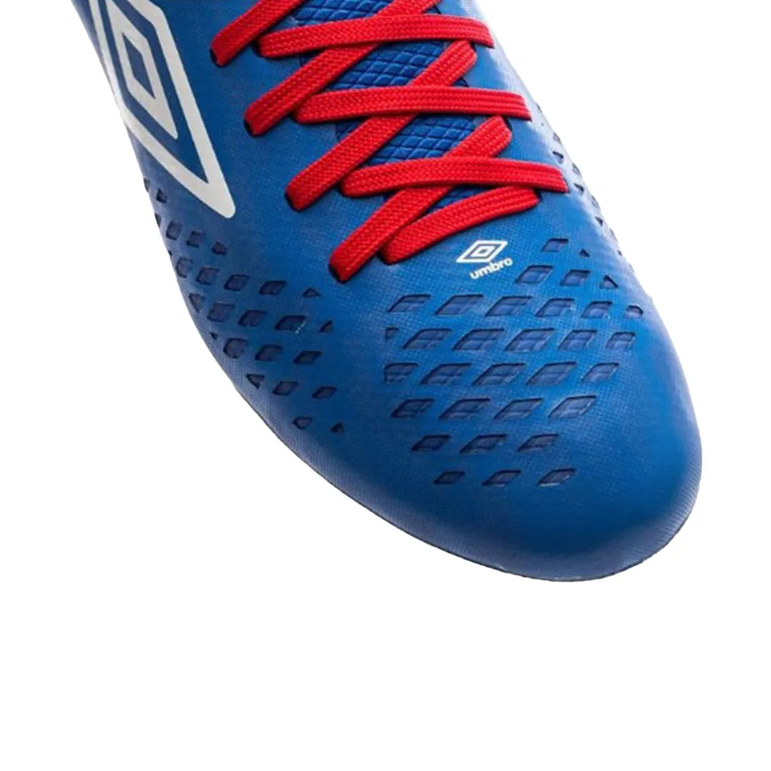 Umbro Velocita Iv League Fg Junior Studded Boots - Tw Royal / White / Vermillion / Regal Blue - 81407U-Hpx