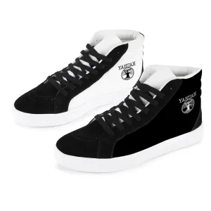 Yahuah-Tree of Life 02-06 Yin Yang Ladies Capricornus High Top Splicing Canvas Shoes